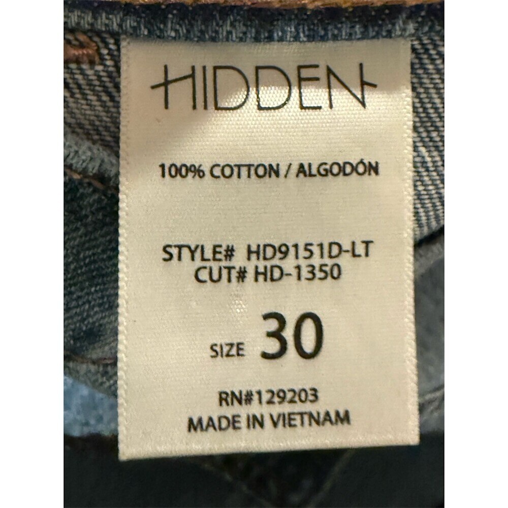 Hidden Jeans Womens Size 30 Light Wash Distressed Carpenter Cro - Picture 12 of 13